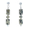 Native American Dalmatian Sterling Silver Bead Earrings X10554